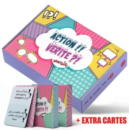 Jeu de cartes Tunisien - Action Vérité EXTRA CARTES
